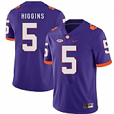 Clemson Tigers 5 Tee Higgins Purple Nike College Football Jersey Dzhi,baseball caps,new era cap wholesale,wholesale hats